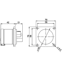 Mete Enerji 406201 3X16A Makine Fiş Ip44 Flanşlı - 2