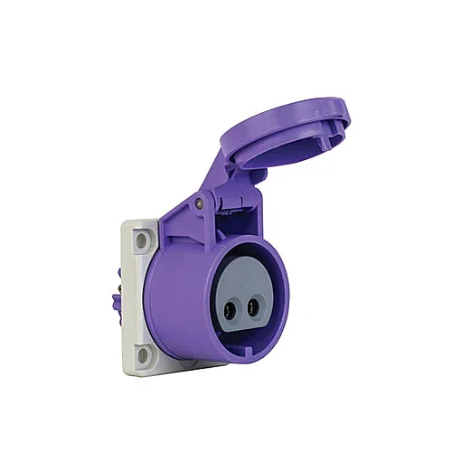 Mete Enerji 406554V 2x32A Düz IP44 24V Vidalı Makine Prizi - 1