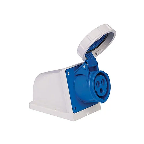 Mete Enerji 406603V 3x16A Eğik Gövdeli IP67 Vidalı Duvar Prizi - 1