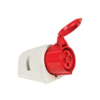 Mete Enerji 406614V 4x32A Eğik Gövde IP44 Vidalı Duvar Prizi - 1