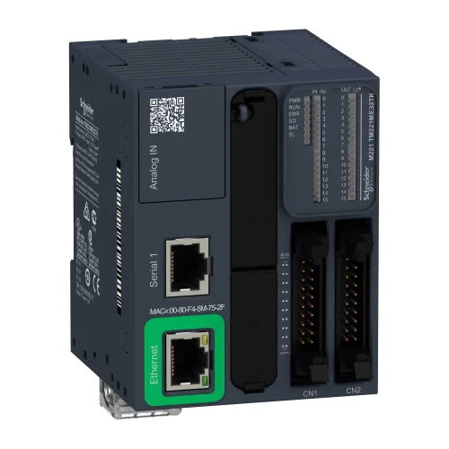 Schneider Electric TM221ME32TK Modicon M221 PLC Modüler Tip Ethernetli 24 V DC 16 / 16 T 2 x 0-10V / - 1 x RS485 - 1