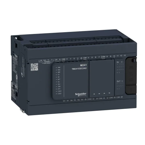 Schneider Electric TM241C24R Modicon M241 PLC Kompakt Tip Ethernetsiz 100-240 V AC 14 / 10 R - 2 x RS485 - 1