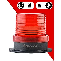Mucco SNT-115-ND-5 12-24V AC/DC Buzzer'sız Fotosel Sinyal İşareti - Kırmızı - 1