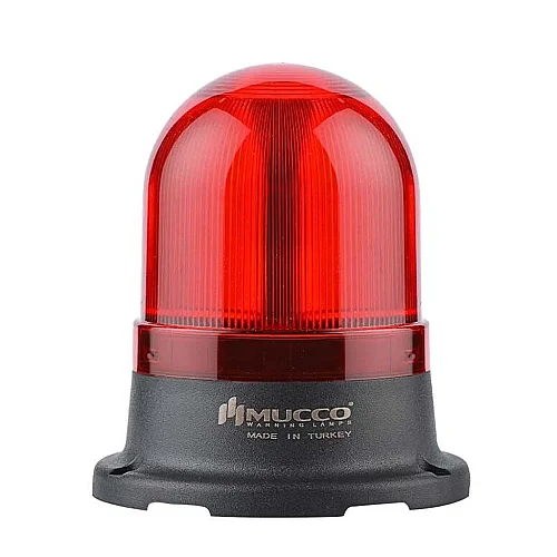 Mucco SNT-125-1 12-24V AC/DC Buzzer'sız 100 Serisi Sinyal Fenceli - Kırmızı - 1