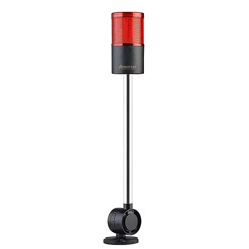 Mucco SNT-7012-DB1-5-D-30U 12-24V AC/DC Flaşörlü Buzzer'sız Tek Katmanlı Katlanabilir Taban Yığın Işıkları 30cm - Kırmızı - 1