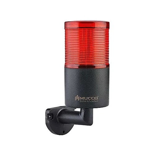 Mucco SNT-7012-F1-3-L 220V AC Flaşörlü Buzzer'sız Bir Katmanlı Ve Uzatmasız Duvar Yığınlı Işıklar - Sarı - 1