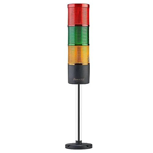 Mucco SNT-7012-F3-20U 12-24V AC/DC Flaşörlü Buzzer'sız Üç Katmanlı 20cm Yüzey Yığın Işıkları - 1