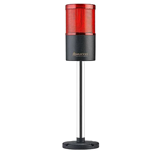Mucco SNT-7012-FB1-5-20U 12-24V AC/DC Flaşörlü Buzzer'sız Tek Katmanlı 20cm Yüzey Yığın Işıkları - Kırmızı - 1
