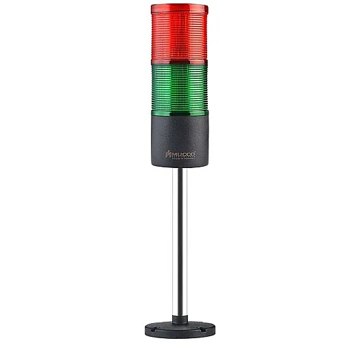 Mucco SNT-7012-SB2-20U 12-24V AC/DC Flaşörlü Buzzer'sız İki Katmanlı 20cm Yüzey Yığın Işıkları - 1
