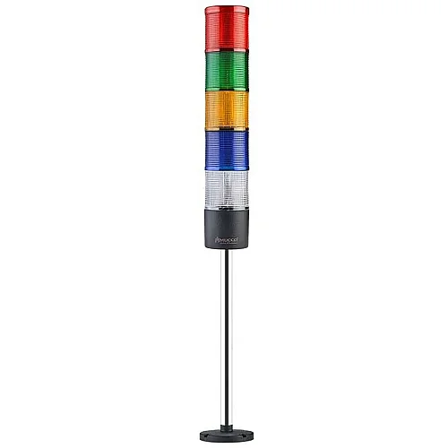 Mucco SNT-7013-DB5-30U 12-24V AC/DC Flaşörlü Buzzer'sız Beş Katmanlı 30cm Yüzey Yığın Işıkları - 1