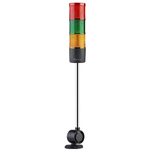 Mucco SNT-7013-F3-D-30U 12-24V AC/DC Flaşörlü Buzzer'sız Üç Katmanlı Katlanabilir Taban Yığın Işıkları 30cm - 1