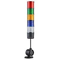 Mucco SNT-7022-C5-D-10U 12-24V AC/DC Flaşörlü Buzzer'sız Beş Katmanlı 10cm Katlanabilir Taban Yığın Işıkları - 1