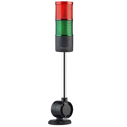 Mucco SNT-7022-CB2-D-20U 12-24V AC/DC Flaşörlü Buzzer'sız İki Katmanlı 20cm Katlanabilir Taban Işıkları - 1
