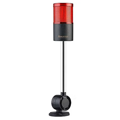 Mucco SNT-7024-C1-5-D-20U 12-24V AC/DC Flaşörlü Buzzer'sız Tek Katmanlı Katlanabilir Taban Yığın Işıkları 20cm - Kırmızı - 1