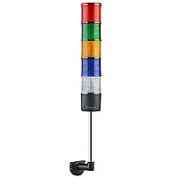 Mucco SNT-7024-DB5-L-20U 12-24V AC/DC Flaşörlü Buzzer'sız Beş Katmanlı 20cm Duvar Yığınlı Işıklar - 1
