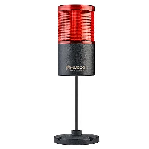 Mucco SNT-7024-F1-2-10U 12-24V AC/DC Flaşörlü Buzzer'sız Tek Katmanlı Yüzey Yığın Işıkları 10cm - Kırmızı - 1