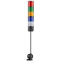 Mucco SNT-7024-FB5-D-30U 12-24V AC/DC Flaşörlü Buzzer'sız Beş Katmanlı 30cm Katlanabilir Taban Yığın Işıkları - 1