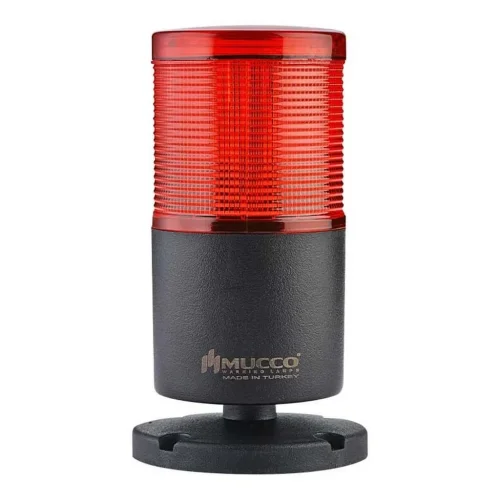 Mucco SNT-7024-SB1-1 24V/DC Kırmızı Tabana Montaj Işıklı Kolon - 1