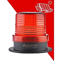 Mucco SNT-915-SL-3 Güneş Enerjili Sinyal İşareti - Kırmızı - 1