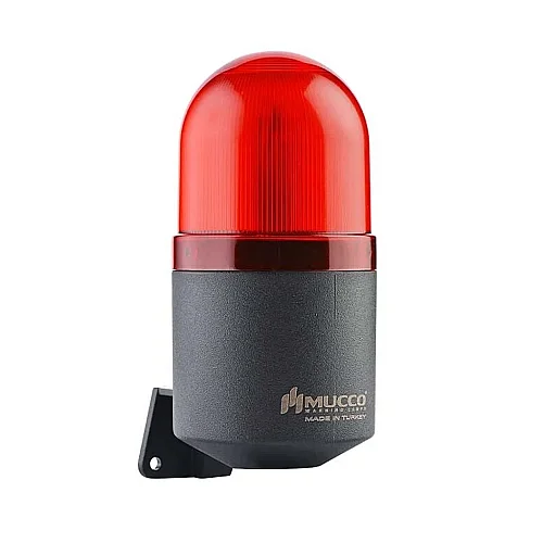 Mucco SNT-EK7022-F1-4 12-24V AC/DC Flaşörlü 7 Tonluk Ek70 Endüstriyel Uyarı Kornaları - Kırmızı - 1