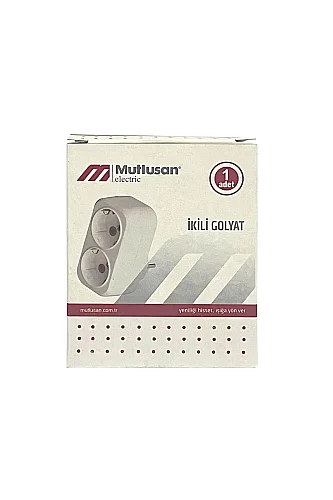 Mutlusan 001 170 033003 0000 Plus Düz Tip İkili Topraklı Fiş-Priz - 1