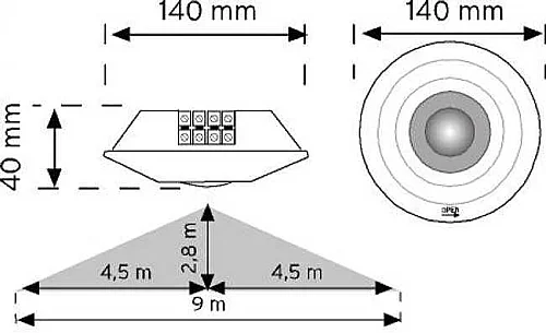 Nade 10360 360° Tavan Tipi Hareket Sensörü - 2