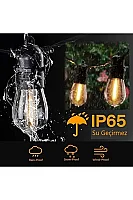 Noas YL01-0220 Mykonos IP65 10 Metre 20 Duylu Sarkıt Duy Seti E27 - 2