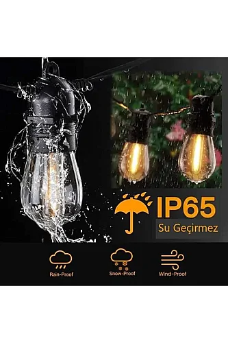 Noas YL01-0220 Mykonos IP65 5 Metre 5 Duylu Sarkıt Duy Seti E27 - 2