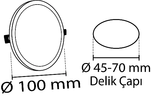 Noas YL12-1001 10W 3200K Gün Işığı Ayarlanabilir Sıva Altı Slim Led Panel - 2