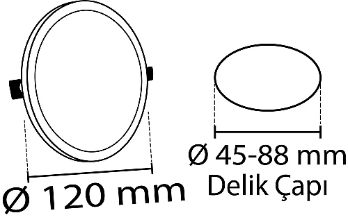 Noas YL12-1800 18W 6500K Beyaz Işık Ayarlanabilir Sıva Altı Slim Led Panel - 2