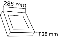 Noas YL15-2400 24W 6500K Beyaz Işık Sıva Üstü Kare Led Panel - 3