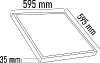 Noas YL15-4000 40W 6500K Beyaz Işık 60X60 Sıva Üstü Kare Led Panel - 2