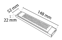 Noas YL25-1150 12.5A (150W) 12V Süper Slim Led Trafosu Yüksek Akım Korumalı IP20 - 2