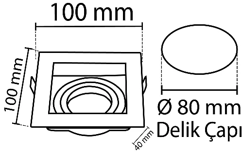 Noas YL60-1363 Amazon Beyaz Dekoratif Kare Boş Kasa - 2