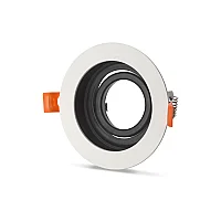 Noas YL60-1661 Amazon Beyaz-Siyah Yuvarlak Dekoratif Boş Kasa - 1