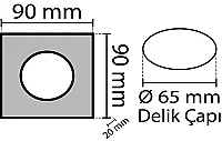 Noas YL65-1630 Hades Kare Dekoraitf Cam Boş Kasa - 2