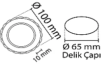 Noas YL65-1697 Karya 3W 4000K Natural Beyaz Led Çerçeveli Dekoratif Kristal Cam Boş Kasa - 3