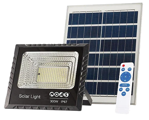 Noas YL71-0301-S 300W 6500K Beyaz Işık Solar Projektör 24000 Lümen IP67 6-8 Saat Çalışma Süresi - 1