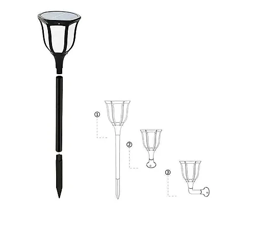 Noas YL74-1011-S 15W 6500K Beyaz Işık Ariel Solar Dekoratif Aplik 1200 Lümen IP65 66,5cm - 1