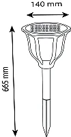Noas YL74-1011-S 15W 6500K Beyaz Işık Ariel Solar Dekoratif Aplik 1200 Lümen IP65 66,5cm - 3