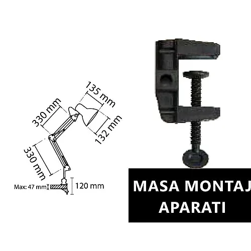 Noas YL86-1310 Köln ( Mengeneli ) E27 Duylu Beyaz Masa Lambası - 2