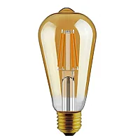 Noas YL92-0020 6W 1800K Amber Renk ST64 Rustik Ampul E27 Duylu 500 Lümen - 1