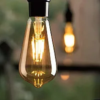 Noas YL92-0020 6W 1800K Amber Renk ST64 Rustik Ampul E27 Duylu 500 Lümen - 2