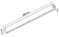 Noas YL98-1810 18W 6500K 60 cm Salina Led Etanj Nemli Yer Bant Armatür Beyaz Işık 1800 Lümen IP65 - 2