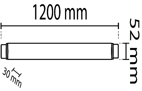 Noas YL98-3600 36W 6500K 120 cm Led Etanj Nemli Yer Bant Armatür Beyaz Işık 3240 Lümen IP65 - 2