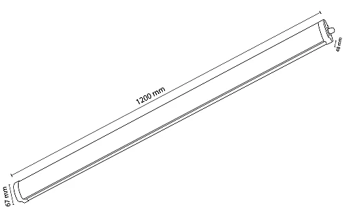 Noas YL98-3610 36W 6500K 120 cm Salina Led Etanj Nemli Yer Bant Armatür Beyaz Işık 3450 Lümen IP65 - 2