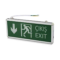 Noas YLX-2003 3W Aşağı Çift Yönlü Led'li Acil Çıkış Armatürü 2 Saat Aydınlatma Süresi - 1