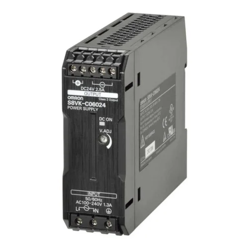 Omron S8VK-C06024 Kitap tipi güç kaynağı LITE 60W 24VDC 2.5A DIN Ray Montaj - 1