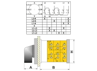 OPAŞ 3V6 M25 - 3X25A 49X49 3 Faz 7 Poz (Ll-0-Ln) Voltmetre Komütatörü - 2