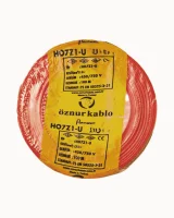 Öznur H05Z1-K 1X1 mm² Kırmızı Renk NYAF Halogen Free Kablo 